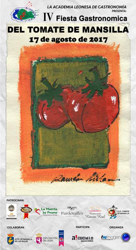 Academia Leonesa de Gastronomía y la XXVIII Feria del Tomate de Mansilla de las Mulas-Cartel
