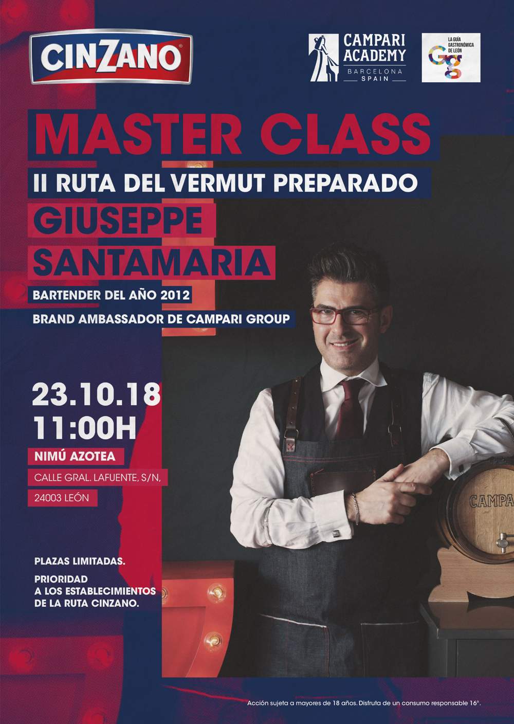 Masterclass II Ruta del Vermut Preparado Cinzano León 2018