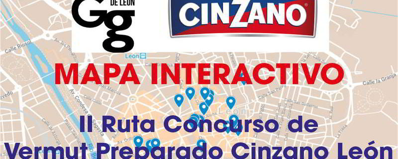 Mapa Interactivo II Ruta Concurso de Vermut Preparado Cinzano León 2018